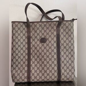 Gucci Luxury Collection Brown Leather Trim